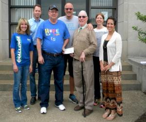 (Pictured from L-R: Kim McNany, HR Manager; Chris Hutras, Director Plant Division; Joe Carter, Operations Manager; Jim Loos, CI Manager; Cordell Brown, Founder of Camp Echoing Hills; Heather Rainwater, Environmental Manager; and Lauren Unger, Camp adminis